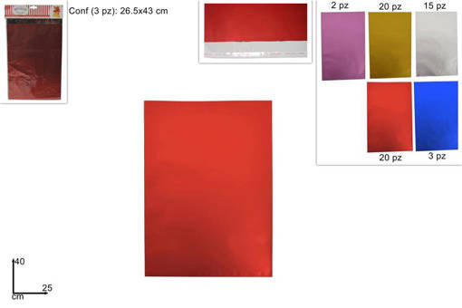 Buste Regalo Satinate 25X40 Cm. 3Pz 5 Col. Jl17-Mstgd2540