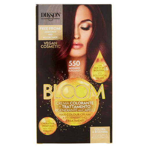 Dikson Bloom crema colorante, 550 Mogano