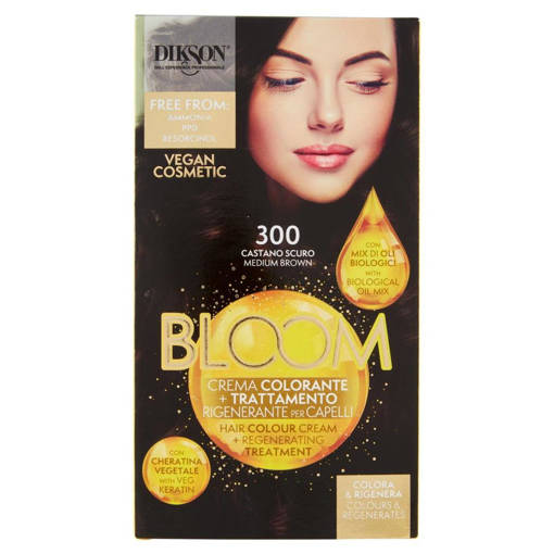 Dikson Bloom crema colorante, 300 Castano Scuro