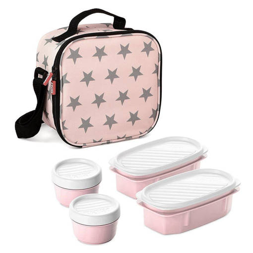 TATAY KIT URBAN FOOD CASUAL "STARS" (SRP) BORSA ERMETICA + 2 CONTEN.OVALE O,5L + 2 CONTENIT.TAPPO VITE 0,2L