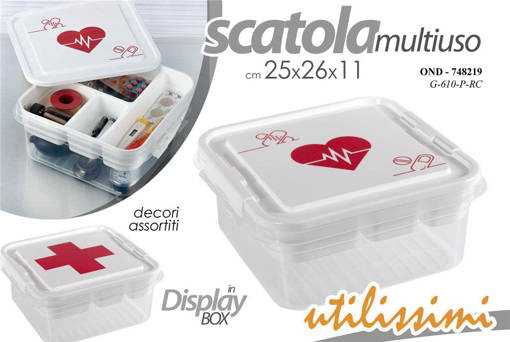 SCATOLA MULTIUSO ASS 25*26*11CM    G-610-P-RC