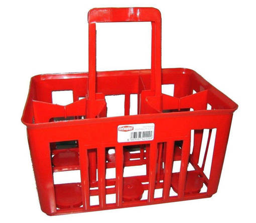 Cestello Portabottiglie 6x Litri, 1 Rosso, 30x21x28h