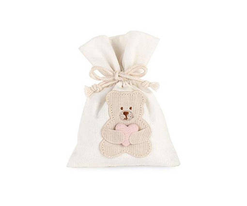 Cupido 12 Pezzi Sacchetto Orsetto Cuore Rosa 100X140