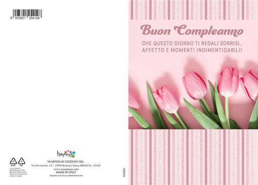 Marpimar - Compleanno Fiori Fondo Rosa GVE45