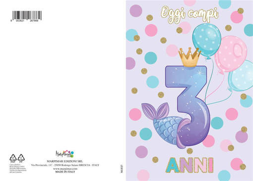 Marpimar - 3° Compleanno Sirena Femminile NUF27