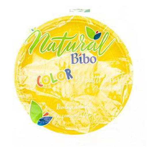 Bibo 20 Piatti dessert ø 17 cm in Bioplastica - gialli
