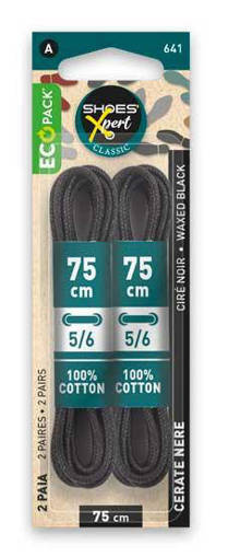 Shoes'Xpert Stringhe Cerate Nere 75Cm/2P