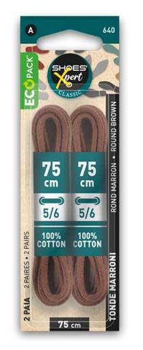 Shoes'Xpert Stringhe Tonde Marroni 75Cm/2P