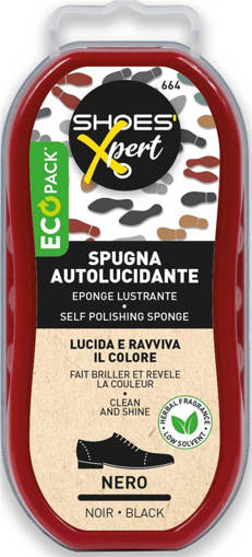 Shoes'Xpert Spugna Autolucidante Nera