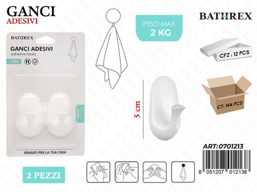 Bathrex.Ganci Adesivi 2Pz