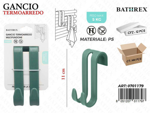 Bathrex Gancio Termoarredo Verde Ottanio