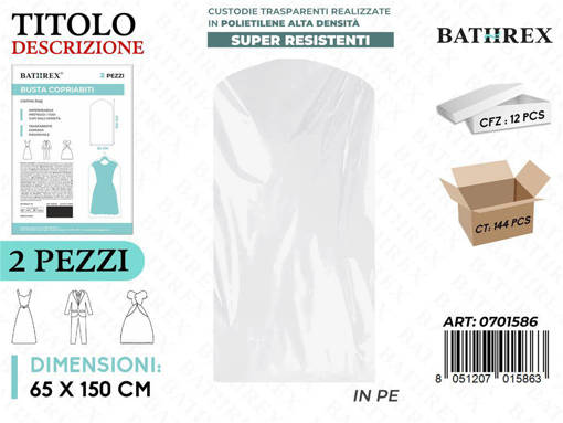 Bathrex Busta Copriabiti 65*150Cm 2Pz