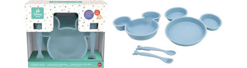 Mickey Gift Box 4 Pz Piatti + Posate Plastica
