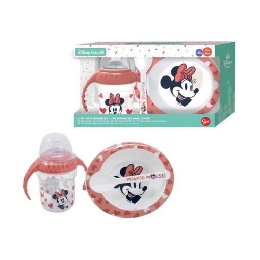 Minnie Gift Box 3 Pz. Tazza + Piatto + Cucchiaio Plastica