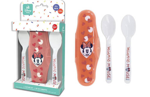 Minnie Set Viaggio 2 Cucchiai In Astuccio