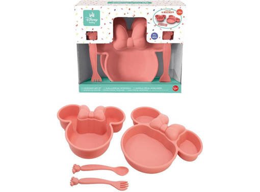 Minnie Gift Box 4 Pz Piatti + Posate Plastica