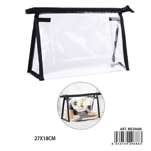 Melissa Borsa P/Tutto Pvc Trasp.B/Nero 27X18Cm