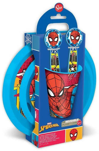 Spiderman Set 5 Pz. Plastica Easy