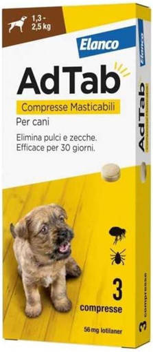 AdTab Compresse Masticabili per cani 1,3 - 2,5 kg   codice 105723023