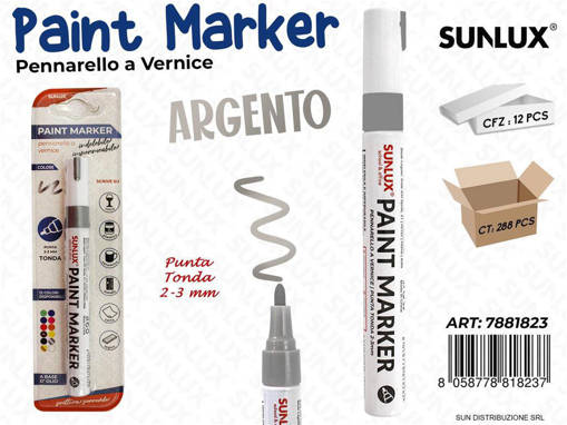 Sunlux - Bl. Pennarello A Vernice Argento 2-3Mm /Pz Da 12** 7881823