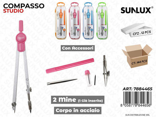 Sunlux - COMPASSO STUDIO 5PCS 140MM COL. ASS. /PZ DA 12** 7884465