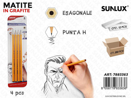 Sunlux - Bl. Matite In Grafite H 4Pcs /Pz Da 12** 7883363