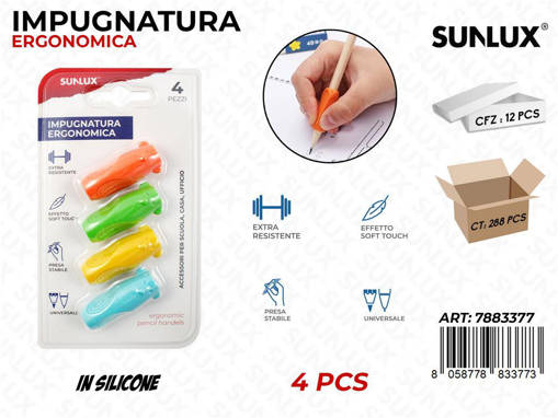 Sunlux - Impugnatura Ergonomica In Silicone 4Pcs /Pz Da 12** 7883377
