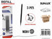 Sunlux - Bl. Refill Cancellabile Nero 3 Pcs 0.7Mm /Pz Da 12** 7881714
