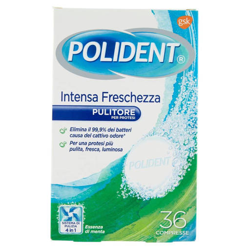 Polident Pulitore Protesi Dentali Tripla Freschezza 36 Tabs