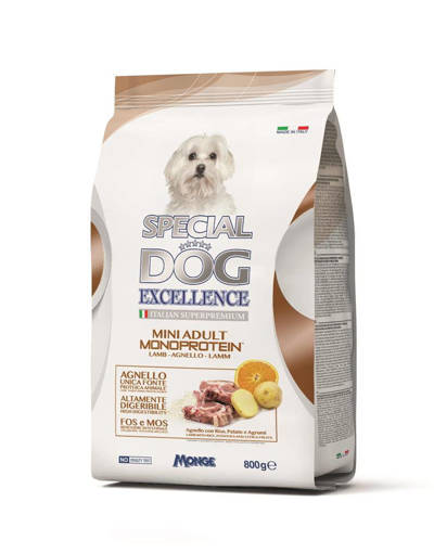 Special Dog Excellence Mini Adult Monoproteico 800 gr, Agnello, Riso, Patate, Agrumi