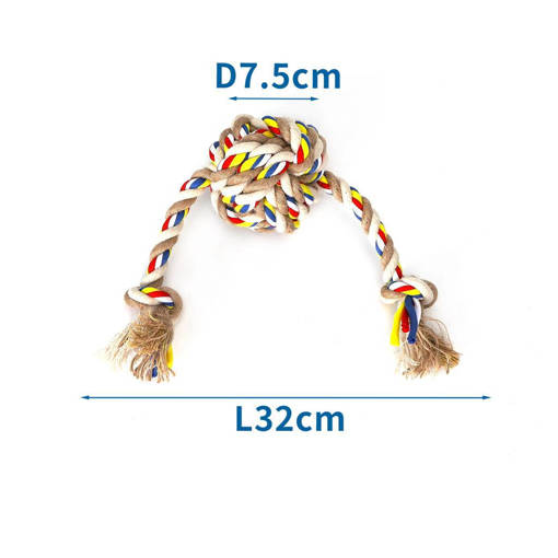 Nobleza Gioco in corda di cotone con pallina TPR D7.5*L32cm110-120g