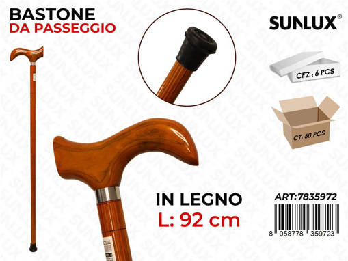Sunlux Bastone Da Passeggio Legno 92Cm