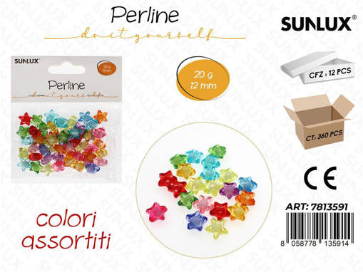 Sunlux Perline Dec. Forate 20Gr 12Mm /Pz Da 12**
