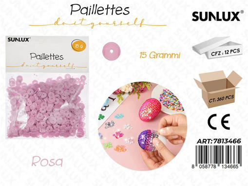 Sunlux Paillettes Rosa 15Gr / Pz Da 12**