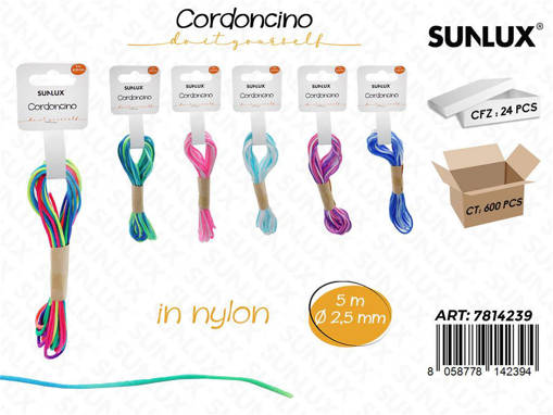 Sunlux Cordoncino Nylon Ass. D.2.5Mm*5M
