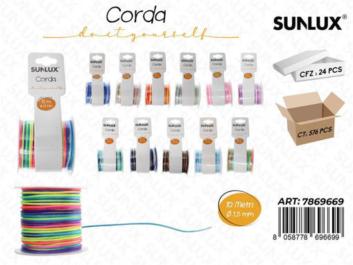 Sunlux Corda Multicol. D.1.5Mm*10Mt /Pz Da 24**
