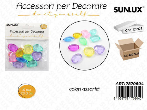 Sunlux Acc. Per Dec. Ass. 10Pcs 2.5-3Cm /Pz Da 12**