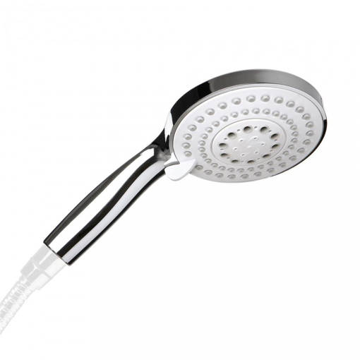 TATAY DOCCIA A MANO JEREZ CROMO (3 POSIZIONI, ANTICALCARE, SISTEMA DI RISPARMIO D'ACQUA DEL 50%, SISTEMA "ACQUA STOP", CROMATURA AD ALTA RESISTENZA, Ø 15 CM - ABS)
