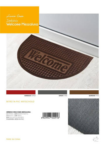 Zerbino Welcome 45x75 Mezzaluna