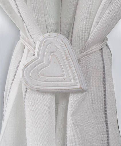 Fermatenda Cuore Embossed Bianco