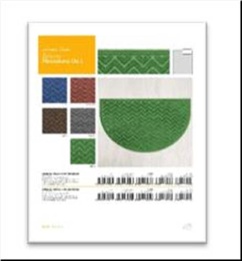Zerbino Mezzaluna 40x60 D 01 Verde