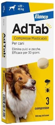 AdTab Blu Compresse Masticabili per cani 22 - 45 kg   codice 105723100