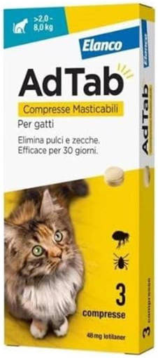 AdTab Azzurro Compresse Masticabili per gatti 2,0 - 8,0 kg