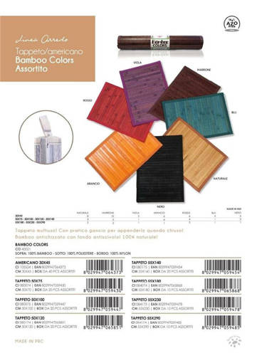 Tappeto Bamboo Colors, 55x140 cm, 1 Pezzo, Colori Assortiti