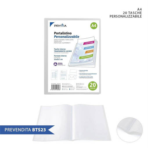 Pryma Portalistino Personalizz. A4 20 Tasche 0143198