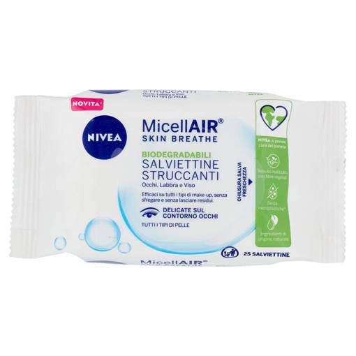 Nivea Salviettine Struccanti 3In1 Acqua Micellare 25 Pz