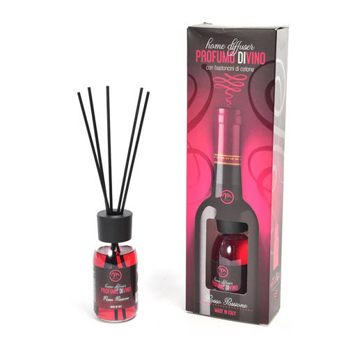 Mercury  99873 -   Diffusore Di  Essenza  "  Rosso  Passione"  Con  Bacchetti In Fibra 125 Ml   Con Scatola  Regalo