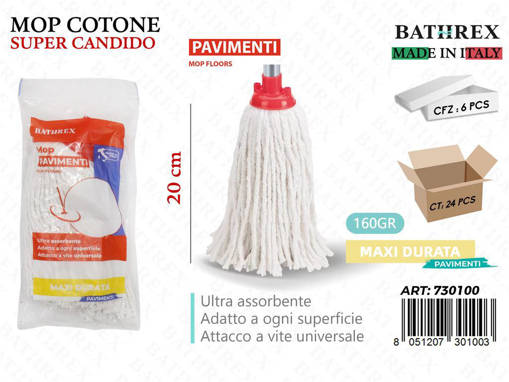 Bathrex Mop Cotone Super Candido 160Gr