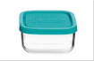 Bormioli Rocco Frigoverre Quadra 10x10 cm, Azzurro, con Coperchio