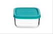Bormioli Rocco Frigoverre Quadra 10x10 cm, Azzurro, con Coperchio